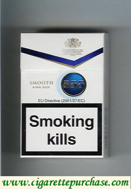 555 Smooth White Cigarettes Low Tar English version