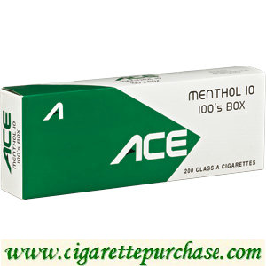 ACE Menthol 10 100's Box Cigarettes
