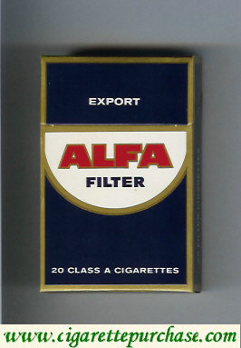 Alfa Export Filter cigarettes
