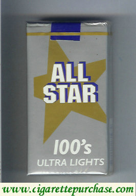 All Star 100s Ultra Lights cigarettes