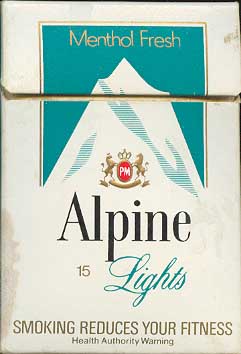 Alpine Menthol Lights 15 cigarettes Australia