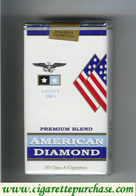 American Diamond 100s Light cigarettes Premium Blend