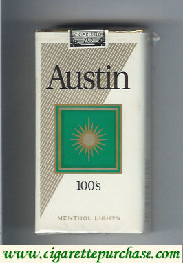 Austin 100s Menthol Lights cigarettes