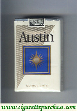 Austin Ultra Lights cigarettes with square USA