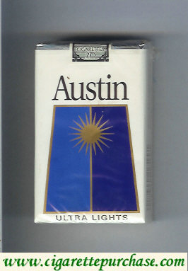 Austin Ultra Lights cigarettes with trapezium