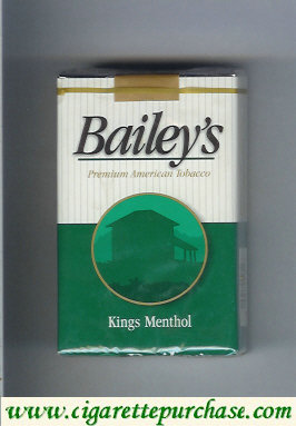 Bailey's kings Menthol cigarettes