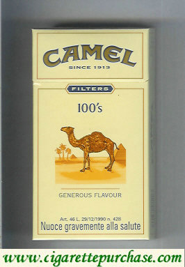 Camel Filter Generous Flavour 100s cigarettes hard box