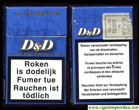 D&D American Blend 20 Class cigarettes hard box