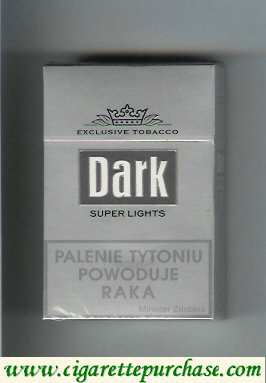 Dark Super Lights cigarettes hard box