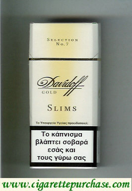Davidoff Gold Selection No 7 Slims 100s cigarettes hard box