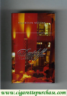 Davidoff Classic collection design Signature Edition 100s cigarettes hard box