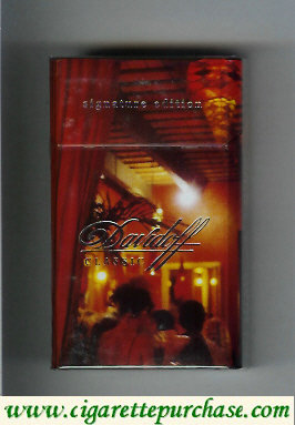 Davidoff 100s cigarettes Classic collection design Signature Edition hard box