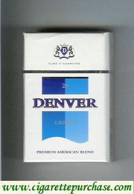 Denver Lights Premium American Blend cigarettes hard box