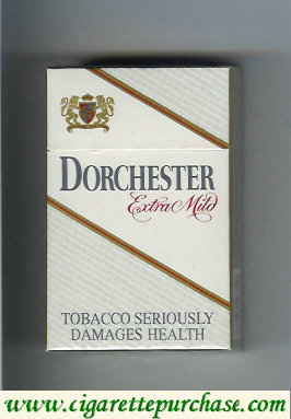 Dorchester Extra Mild white hard box cigarettes