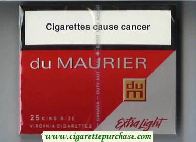 which du maurier cigarettes are the lightest