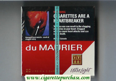 Du Maurier 25s Special Mild 100s cigarettes wide flat hard box