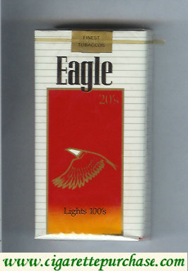 Eagle 20s Lights 100s cigarettes soft box