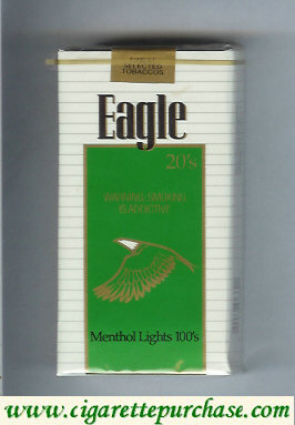 Eagle 20s Menthol Lights 100s cigarettes soft box