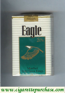 Eagle 20s Menthol Full Flavor Kings cigarettes soft box