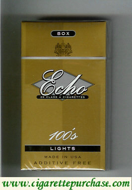 Echo 100s Lights cigarettes hard box