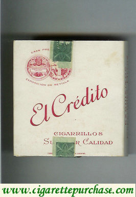 El Credito cigarettes wide flat hard box
