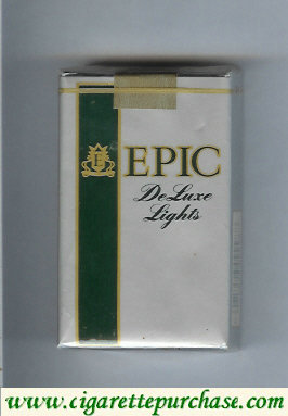 Epic De Luxe Lights silver Menthol cigarettes soft box