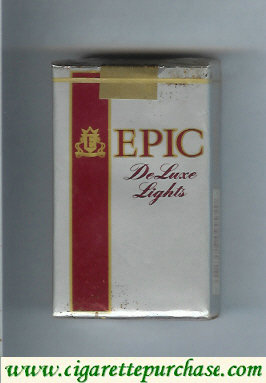 Epic De Luxe Lights silver cigarettes soft box