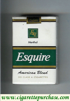 Esquire Menthol cigarettes American Blend soft box