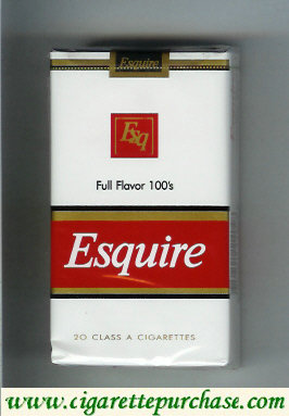 Esquire Full Flavor 100s cigarettes soft box
