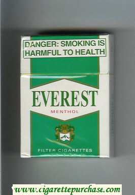 Everest Menthol Filter Cigarettes hard box