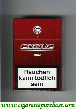 Excite Red cigarettes hard box