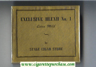 Exclusive Blend No 1 Extra Mild cigarettes wide flat hard box