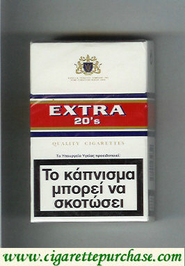 Extra 20's Quality Cigarettes hard box