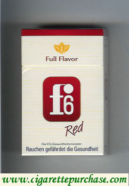 F6 Full Flavor Red Cigarettes hard box
