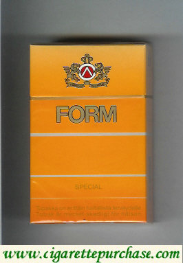 Form Special yellow cigarettes hard box