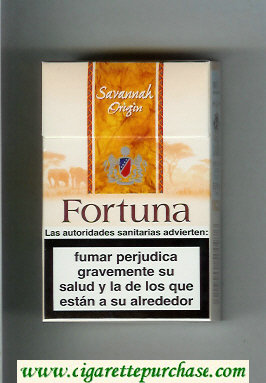 Fortuna. Savannah Origin cigarettes hard box
