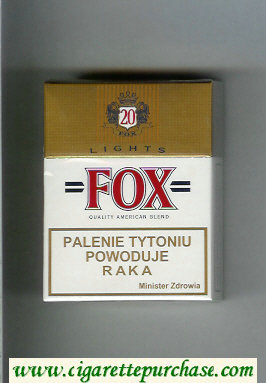 Fox cigarettes Lights Quality American Blend hard box