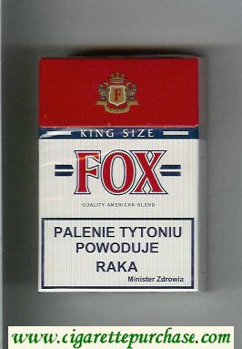 Fox King Size Quality American Blend cigarettes hard box