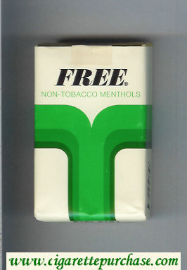 Free Non-Tobacco Menthols Cigarettes soft box