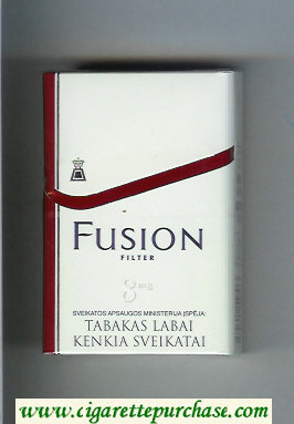 Fusion Filter 8 mg white and red cigarettes hard box