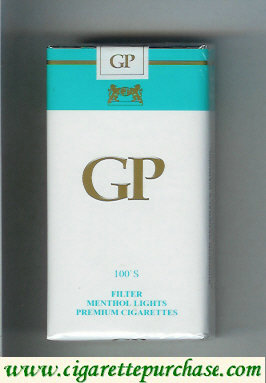 GP 100s Filter Menthol Lights premium cigarettes soft box