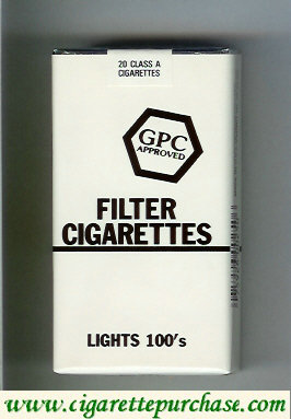 GPC Approved Filter Cigarettes Lights 100s soft box