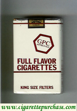 GPC Approved Full Flavor Cigarettes King Size Filters soft box