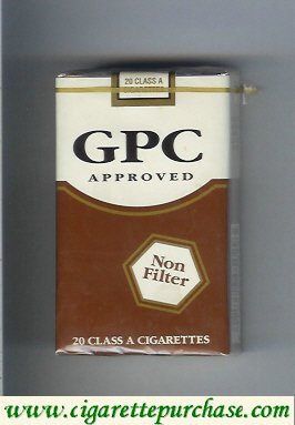 GPC Approved Non Filter 20 Class A Cigarettes soft box