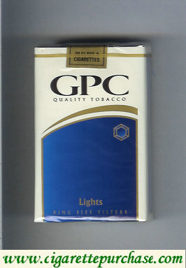 GPC Quality Tabacco Lights King Size Filters Cigarettes soft box