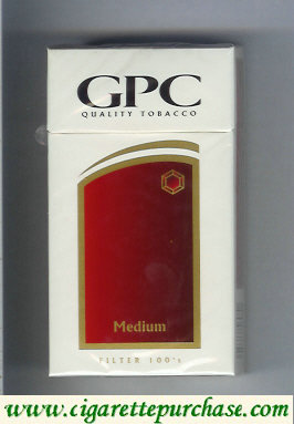 GPC Quality Tabacco Medium Filter 100s Cigarettes hard box