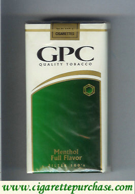 GPC Quality Tabacco Menthol Full Flavor Filter 100s Cigarettes soft box