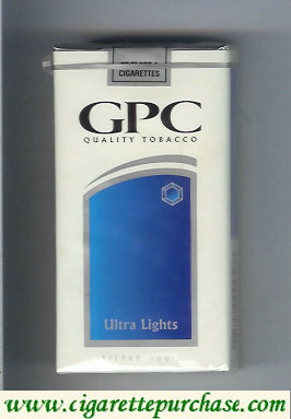 GPC Quality Tabacco Ultra Lights Filter 100s Cigarettes soft box
