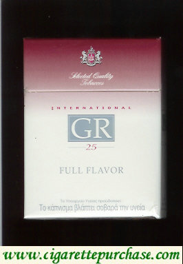 GR Selected Quality Tobaccos International 25s Full Flavor white and red cigarettes hard box