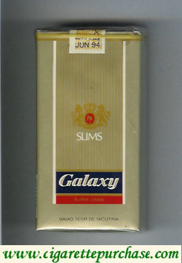 Galaxy Slims gold 100s cigarettes soft box